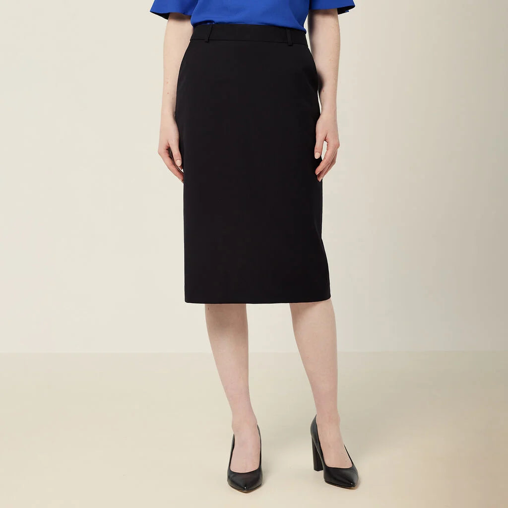 NNT CAT2RW Wool Blend Twill Secret Waist Midi Skirt