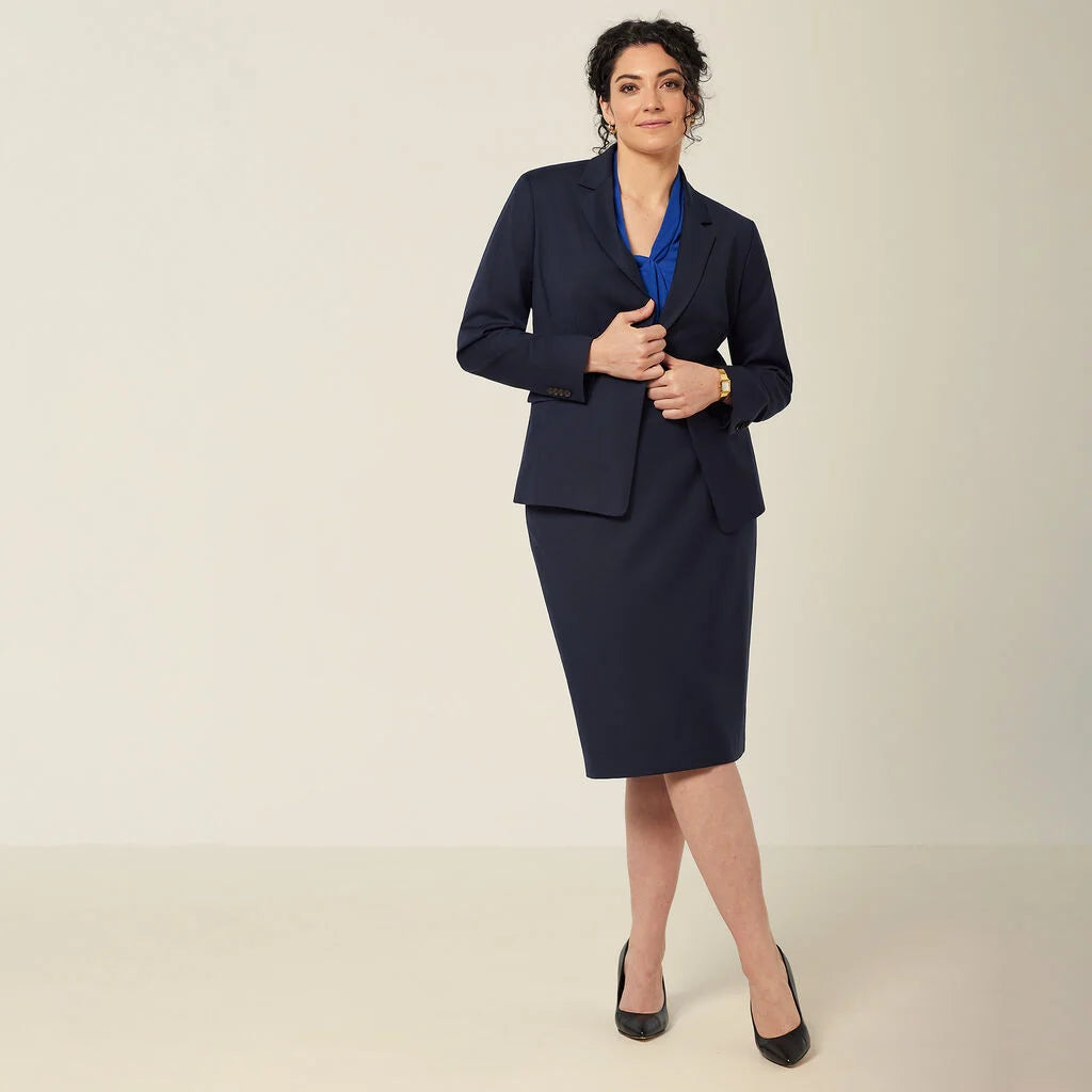 NNT CAT2RW Wool Blend Twill Secret Waist Midi Skirt