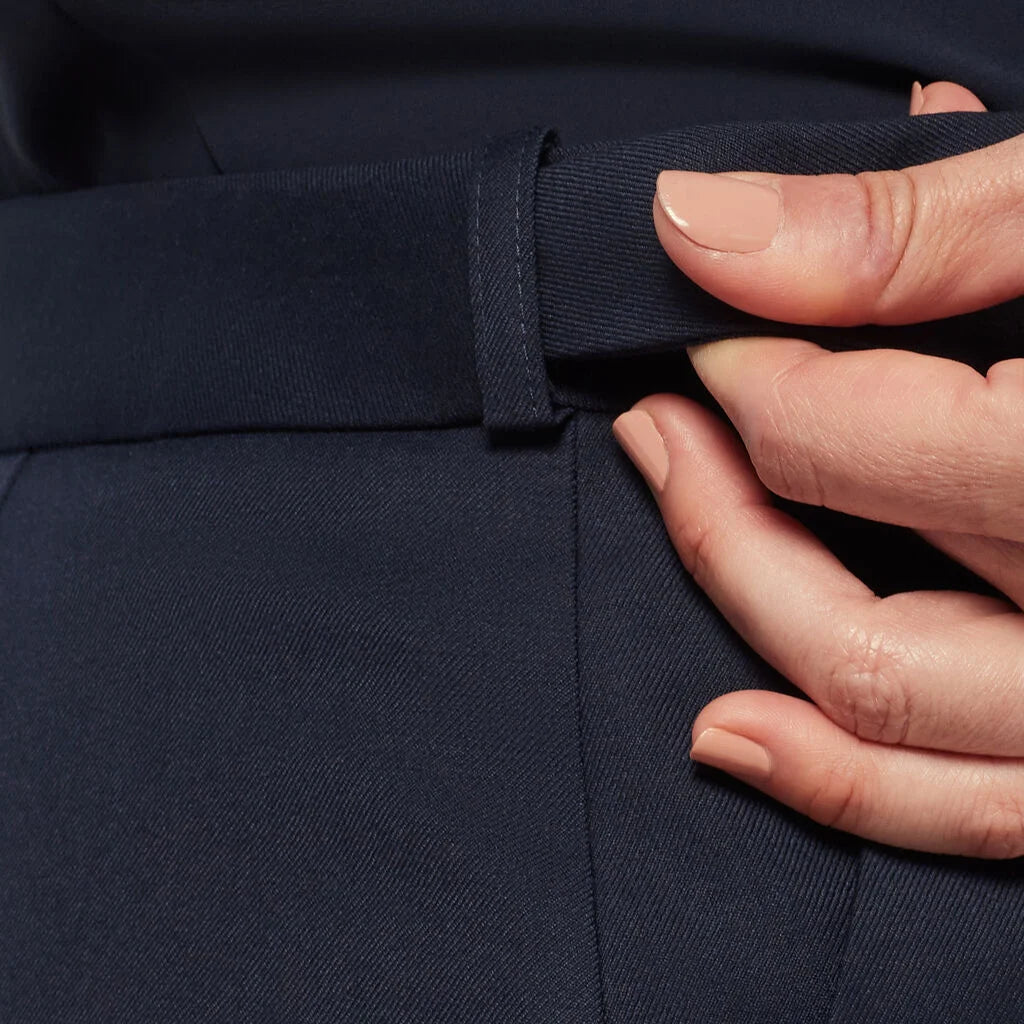 NNT CAT2RW Wool Blend Twill Secret Waist Midi Skirt