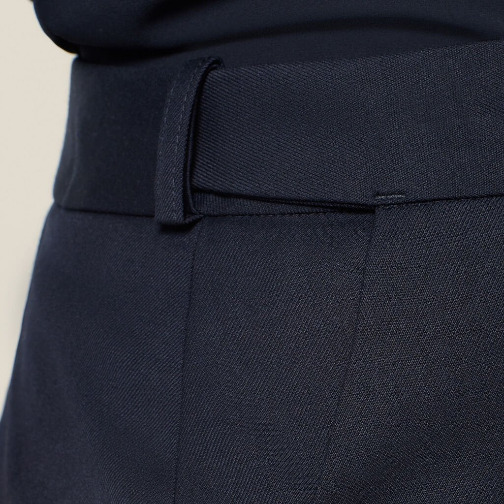 NNT CAT2RW Wool Blend Twill Secret Waist Midi Skirt