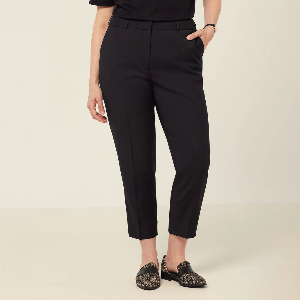NNT CAT3YH Wool Blend Twill Secret Waist Slim Leg Pant