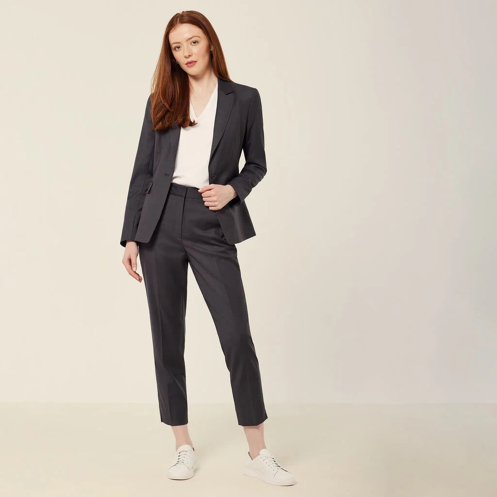 NNT CAT3YH Wool Blend Twill Secret Waist Slim Leg Pant