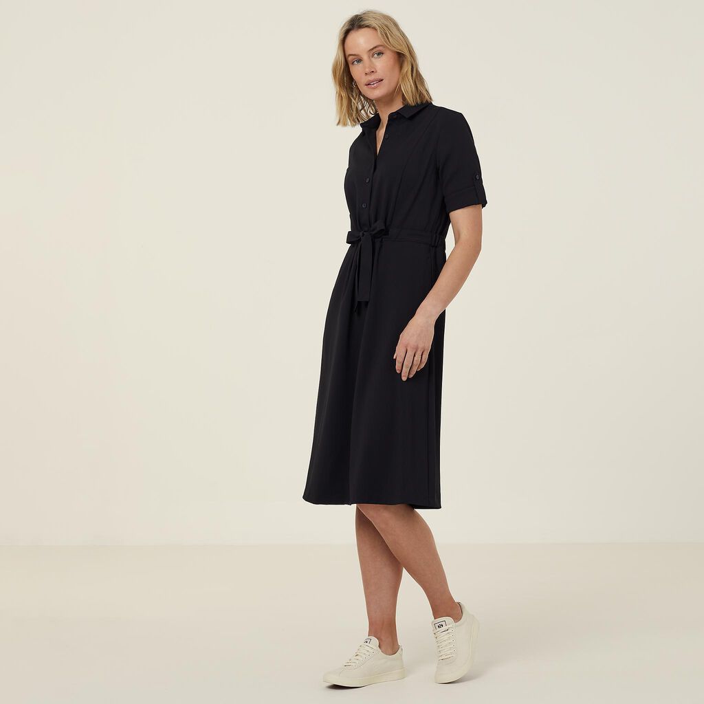 NNT CAT67Y Heavy Stretch Georgette Shirt Dress