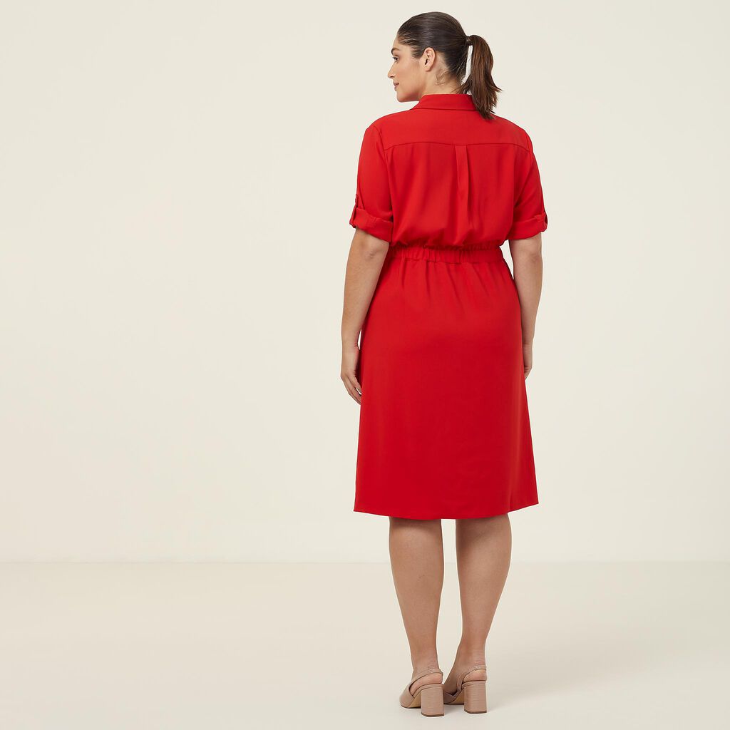 NNT CAT67Y Heavy Stretch Georgette Shirt Dress