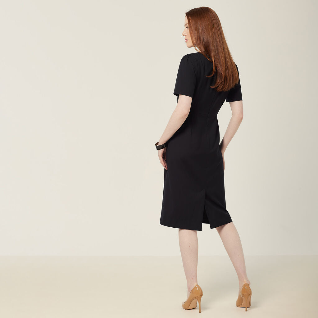 NNT CAT69W Wool Blend Twill Short Sleeve Dress