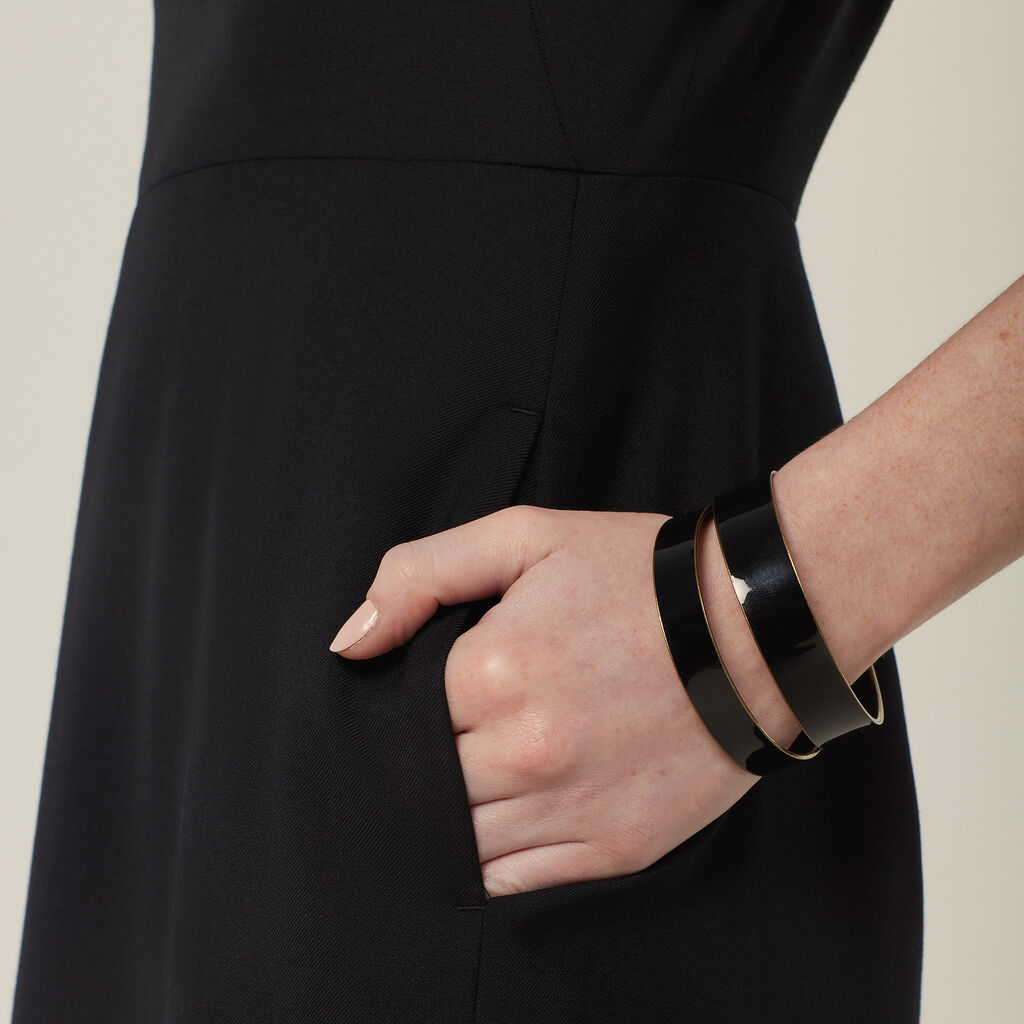 NNT CAT69W Wool Blend Twill Short Sleeve Dress