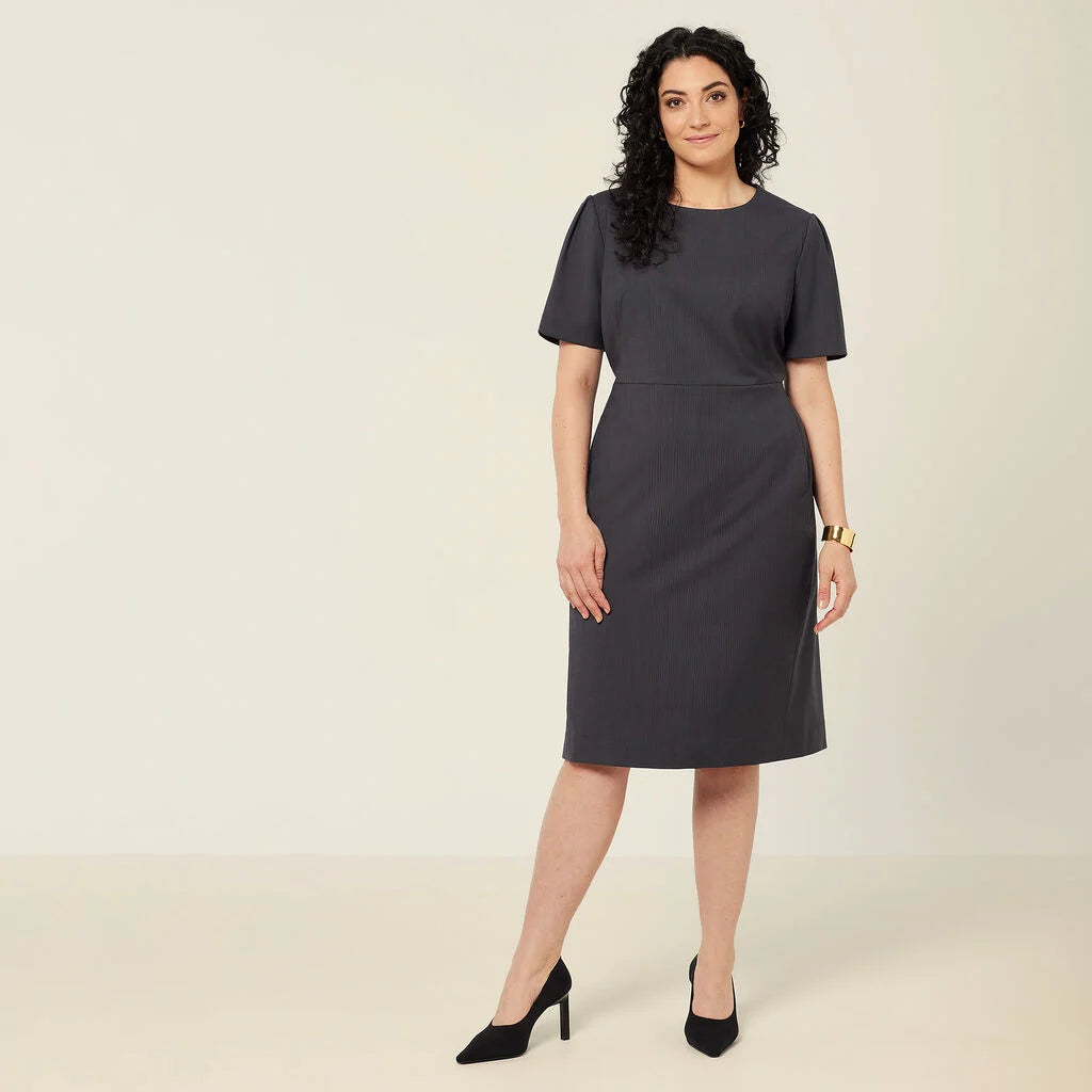 NNT CAT69W Wool Blend Twill Short Sleeve Dress