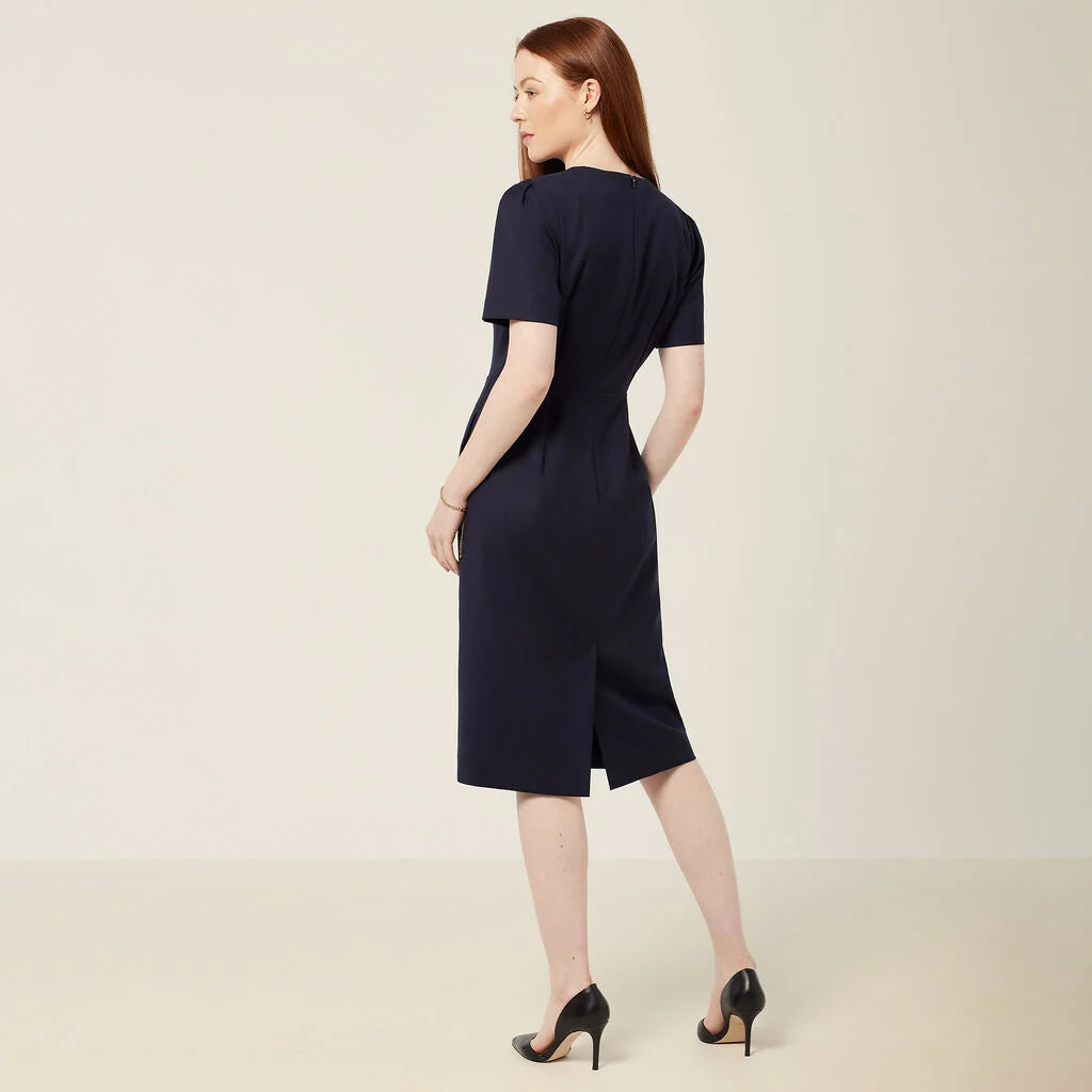 NNT CAT69W Wool Blend Twill Short Sleeve Dress