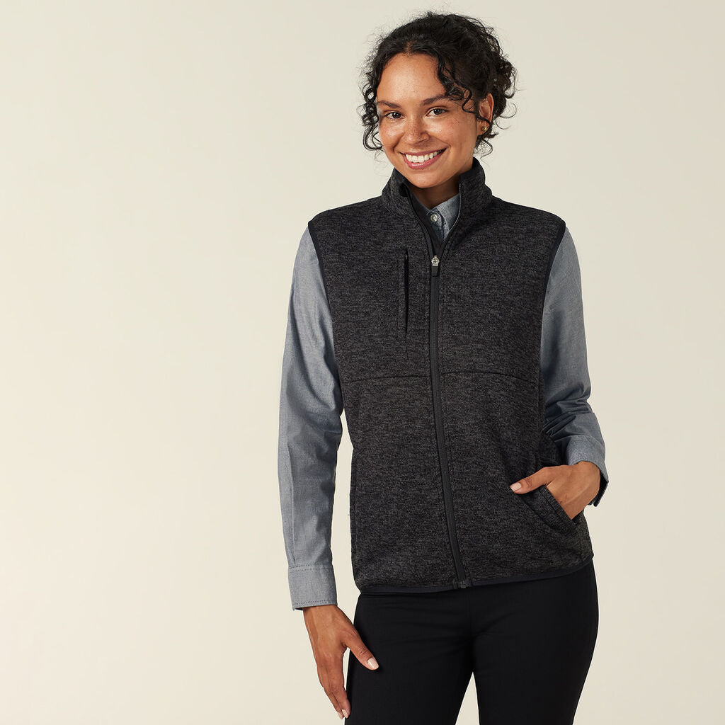 NNT CAT74N Textured Fleece Zip Front Vest