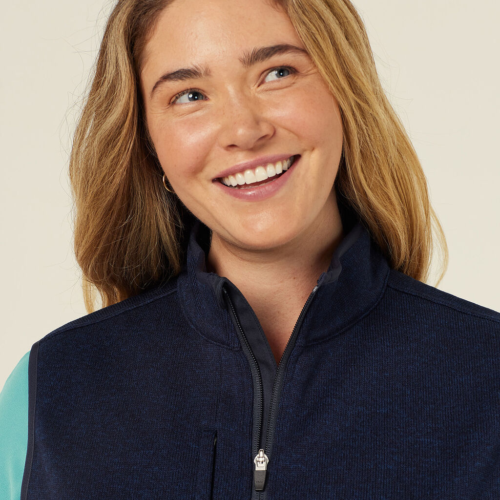 NNT CAT74N Textured Fleece Zip Front Vest