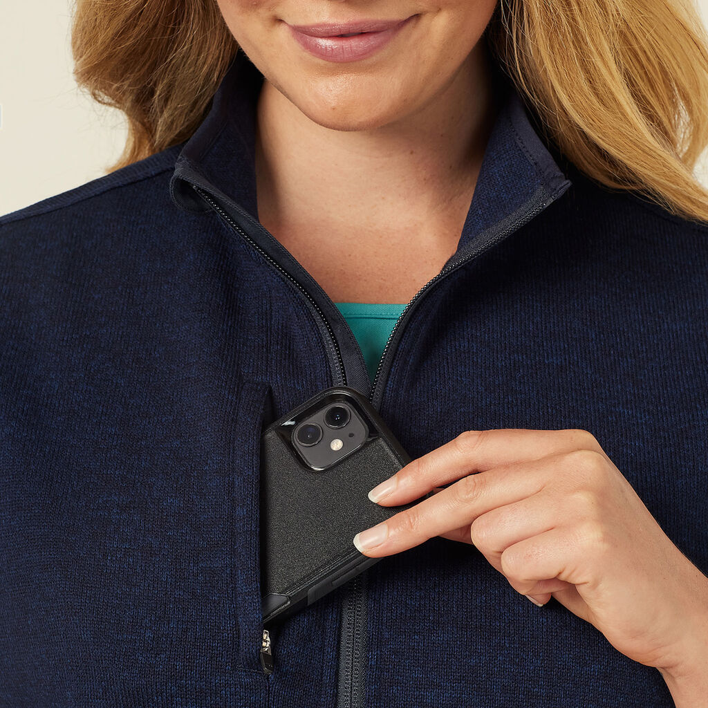 NNT CAT74N Textured Fleece Zip Front Vest