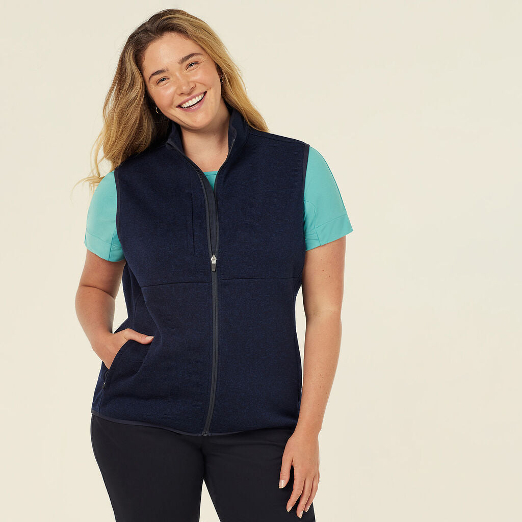 NNT CAT74N Textured Fleece Zip Front Vest