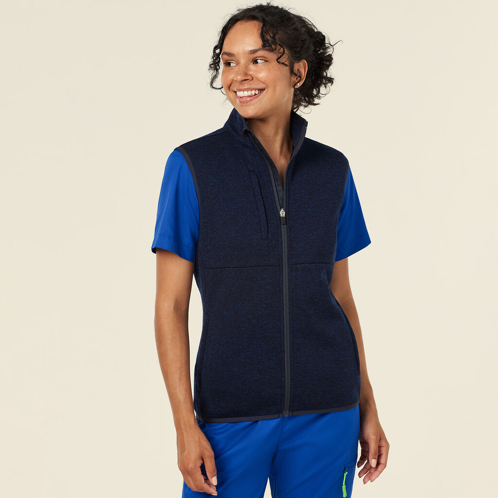 NNT CAT74N Textured Fleece Zip Front Vest