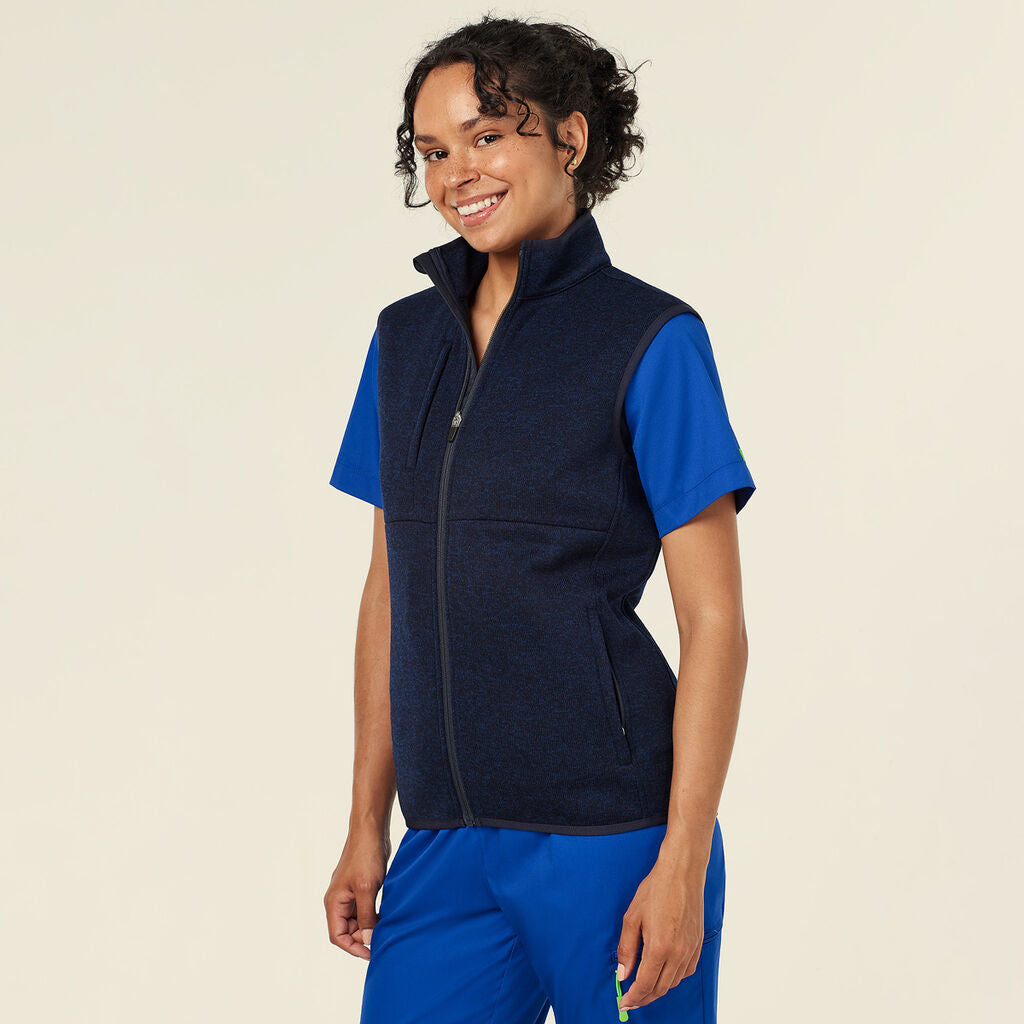 NNT CAT74N Textured Fleece Zip Front Vest