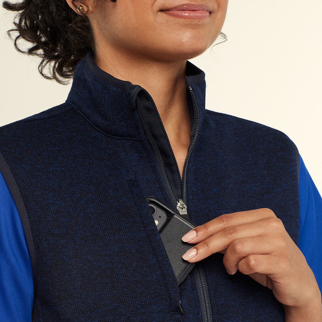 NNT CAT74N Textured Fleece Zip Front Vest