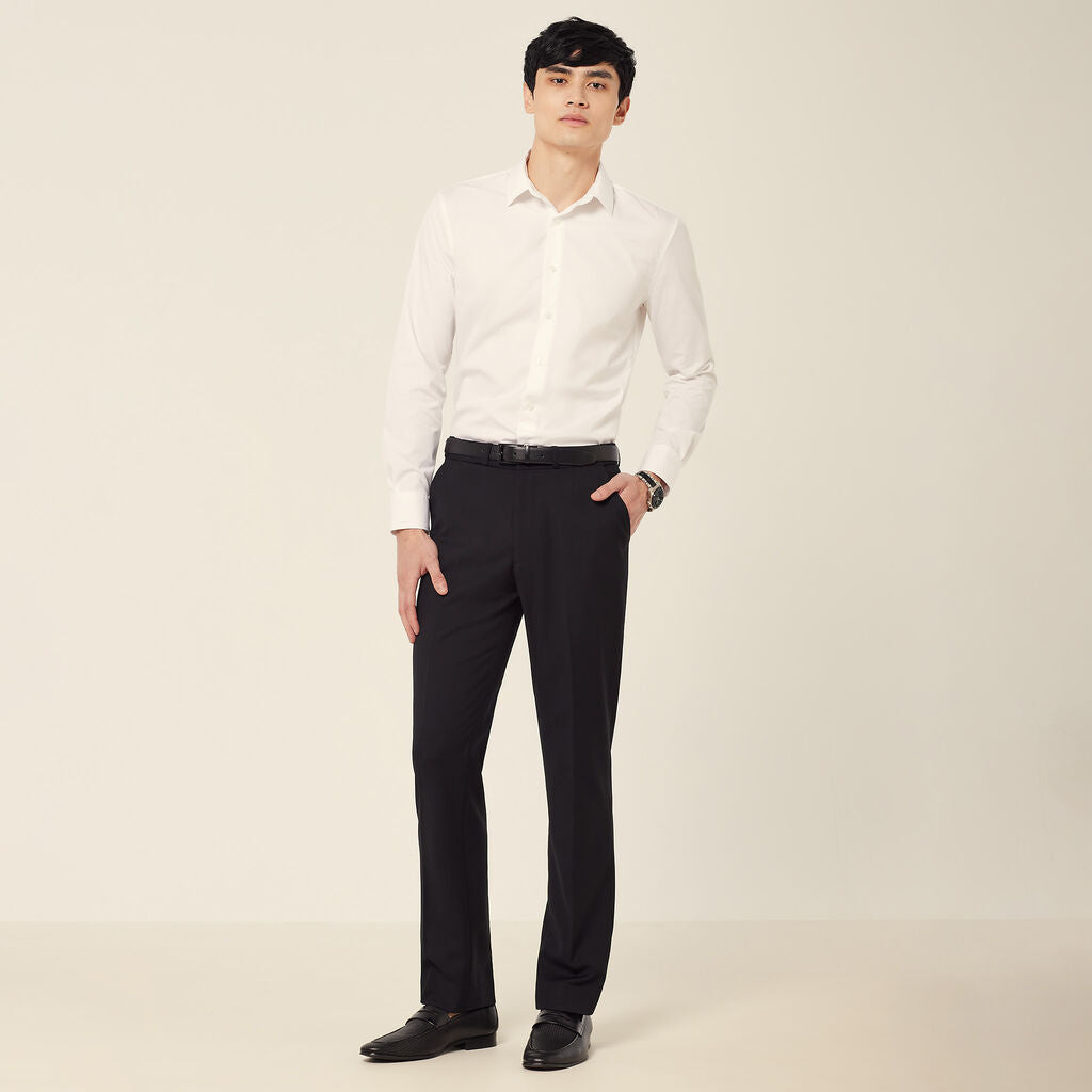 NNT CATCPA Wool Blend Twill Secret Waist Tailored Pant