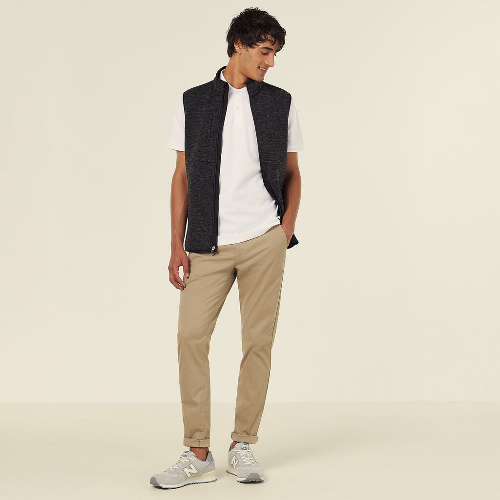 NNT CATF32 Men's Textured Fleece Zip Front Vest