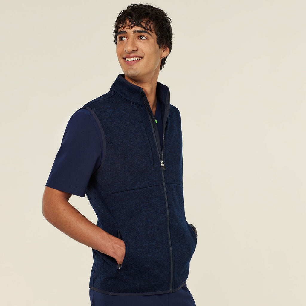 NNT CATF32 Men's Textured Fleece Zip Front Vest