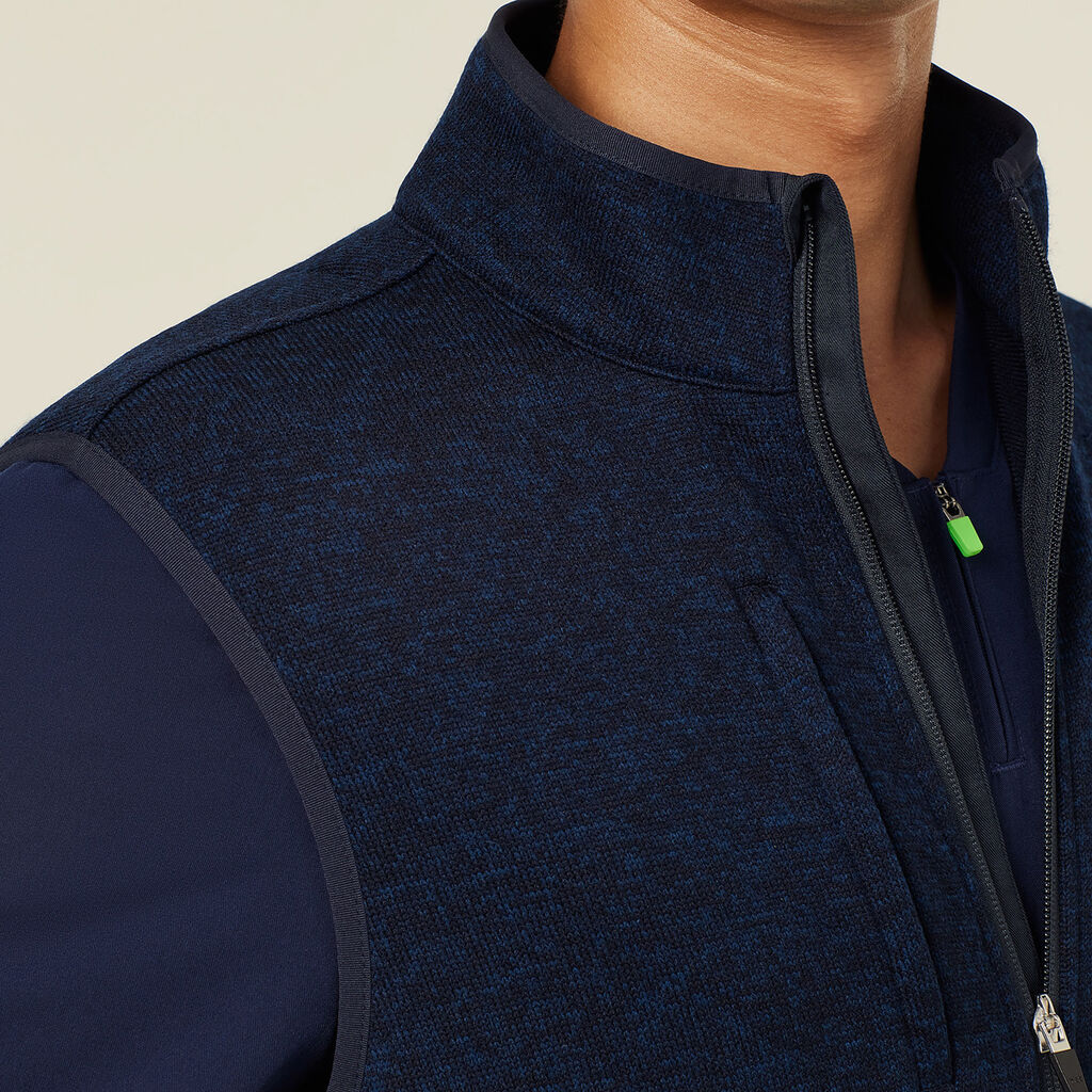 NNT CATF32 Men's Textured Fleece Zip Front Vest