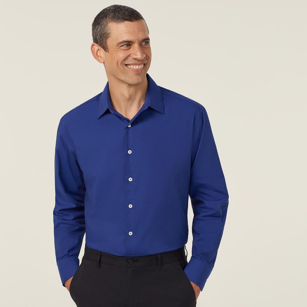 NNT CATJ8V Poly Cotton End On End Long Sleeve Shirt