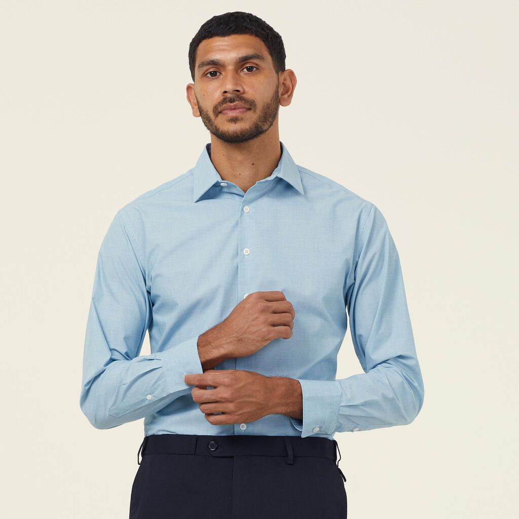 NNT CATJ8V Poly Cotton End On End Long Sleeve Shirt