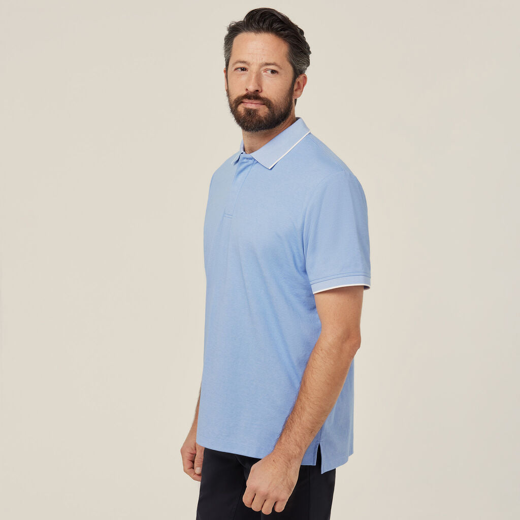 NNT CATJA4 Textured Cotton Poly Short Sleeve Polo