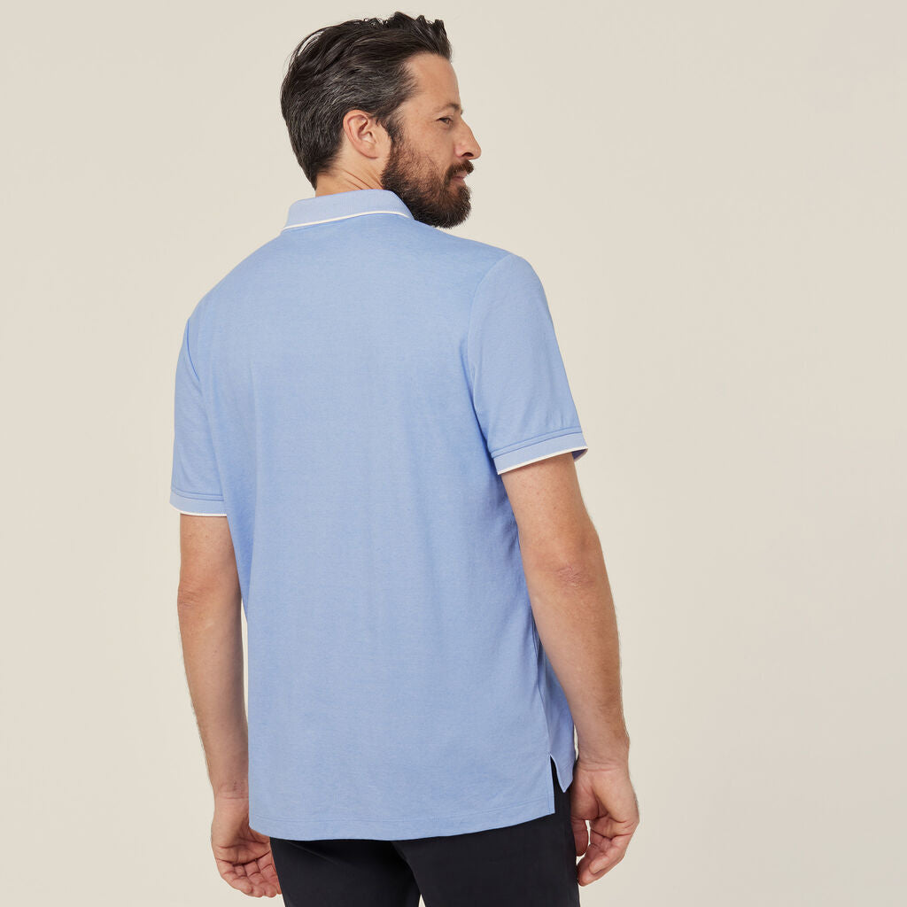 NNT CATJA4 Textured Cotton Poly Short Sleeve Polo