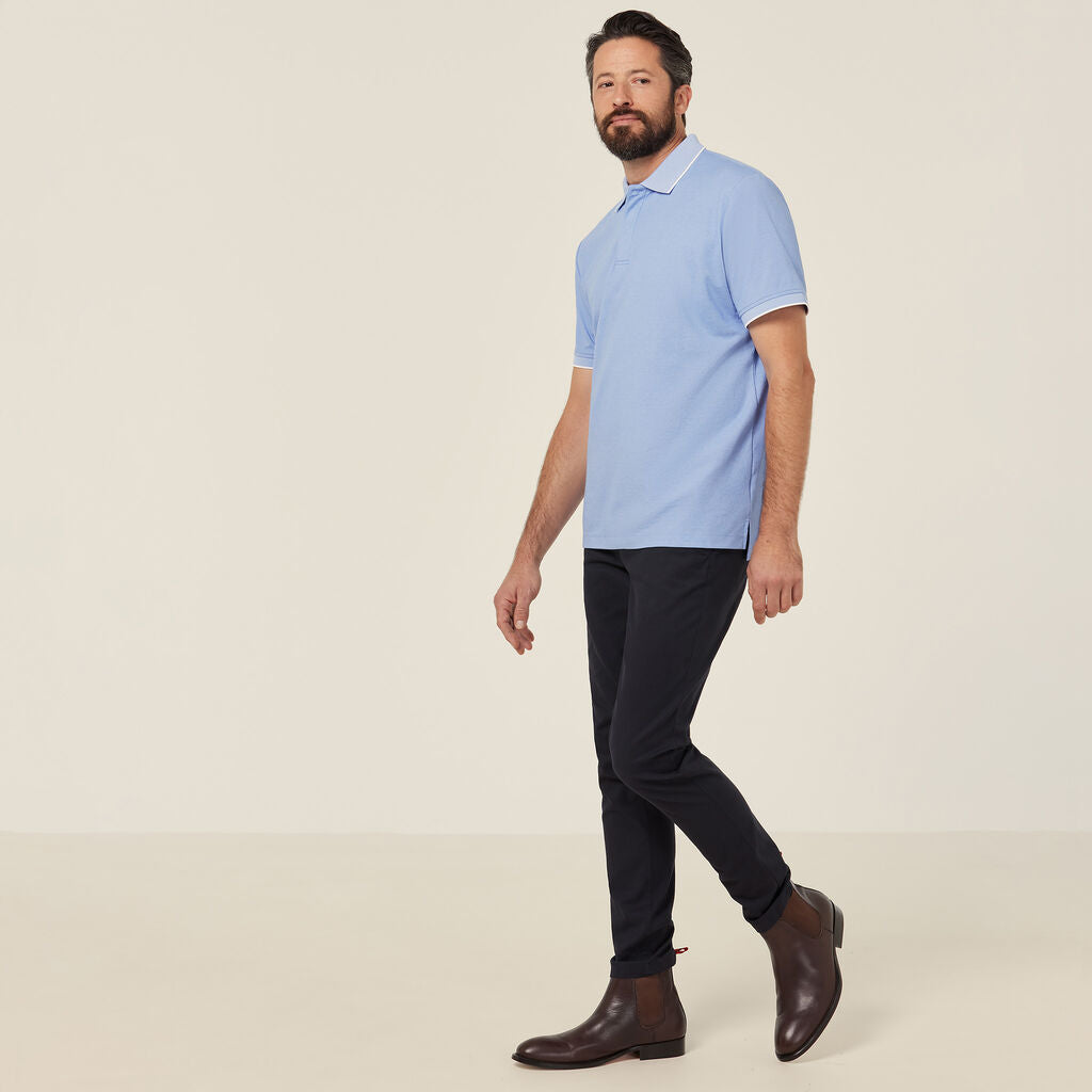 NNT CATJA4 Textured Cotton Poly Short Sleeve Polo