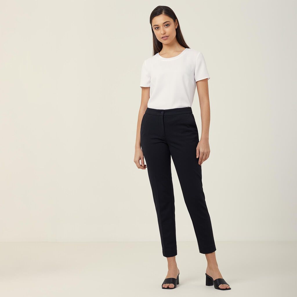 NNT CATU2N Satin Back Crepe Short Sleeve Top