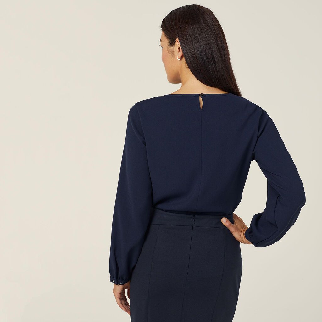 NNT CATUCM Heavy Stretch Georgette Long Sleeve Blouse