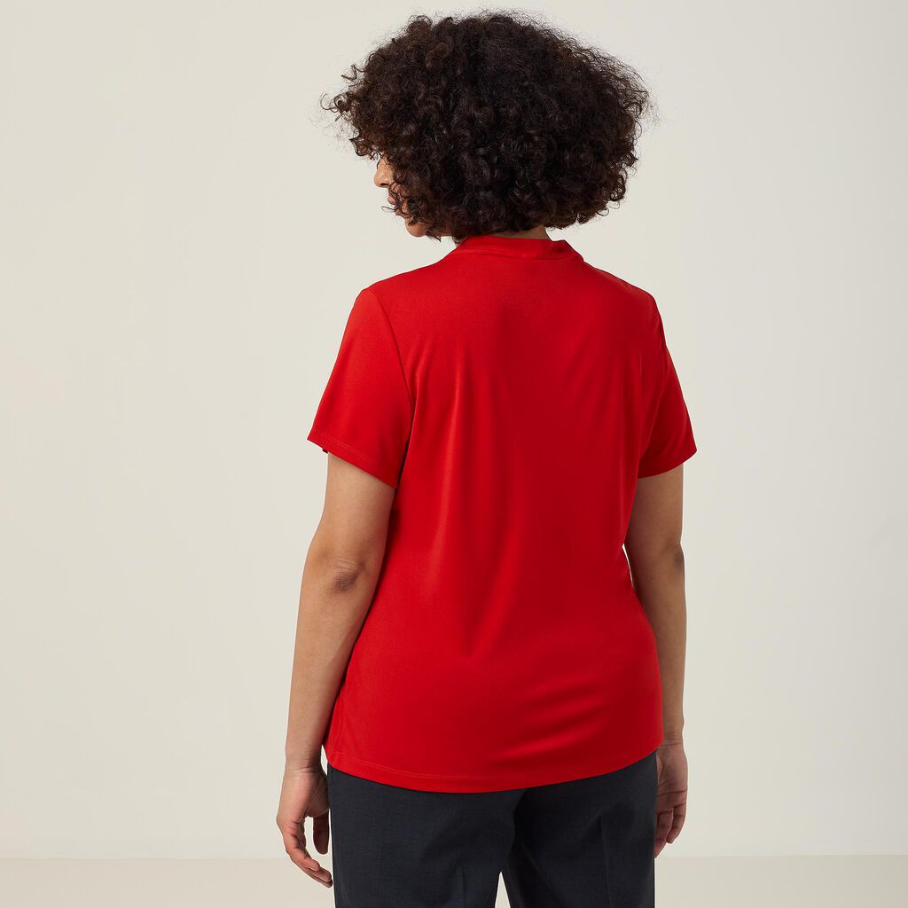 NNT CATUFS Matt Jersey Twist Neck Short Sleeve Top