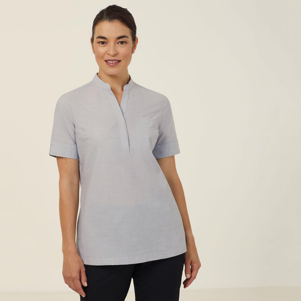 NNT CATUGA Textured Short Sleeve Tunic