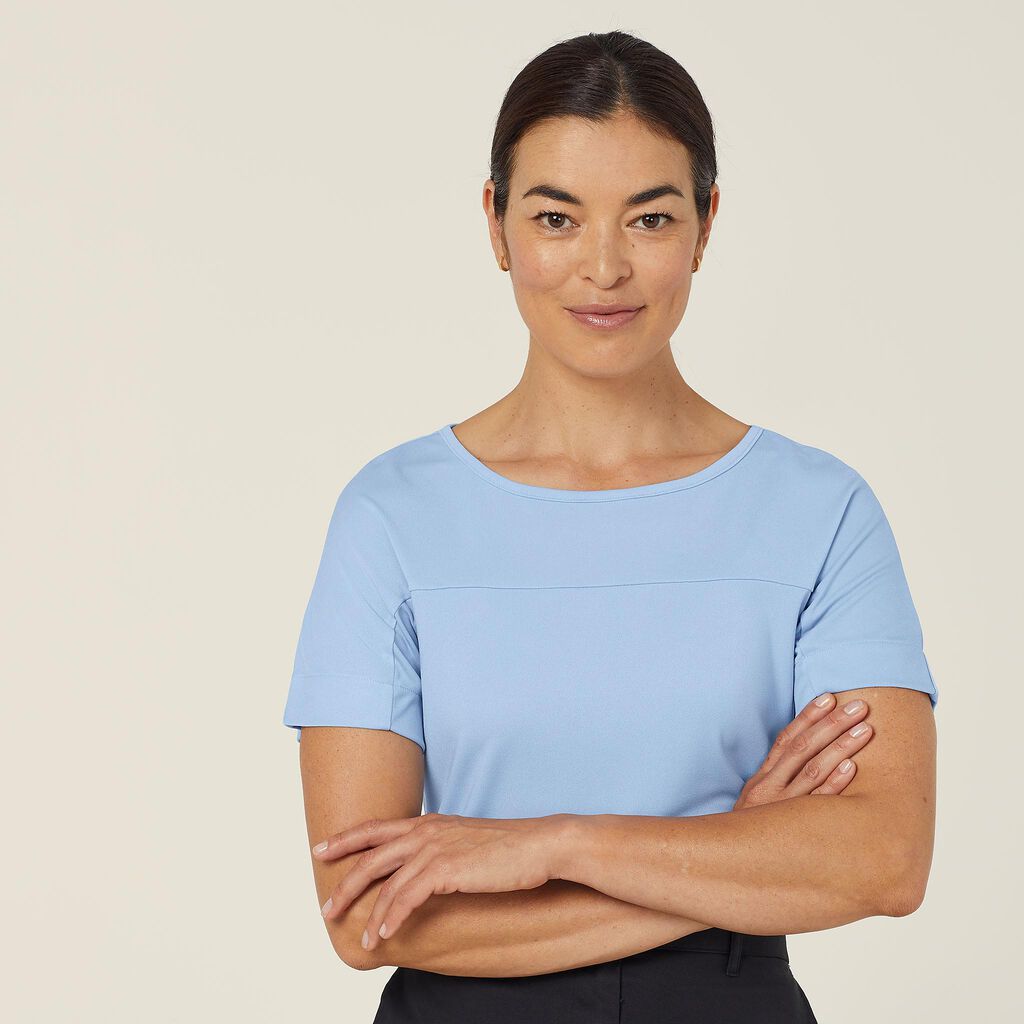 NNT CATUHN Matt Jersey Boat Neck Short Sleeve Top