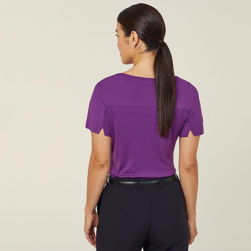 NNT CATUHN Matt Jersey Boat Neck Short Sleeve Top