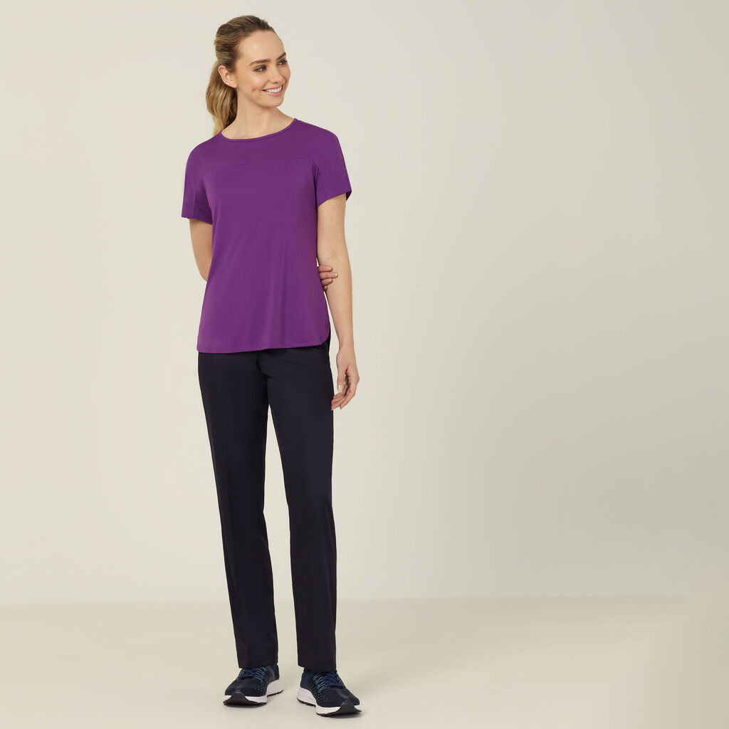 NNT CATUHN Matt Jersey Boat Neck Short Sleeve Top