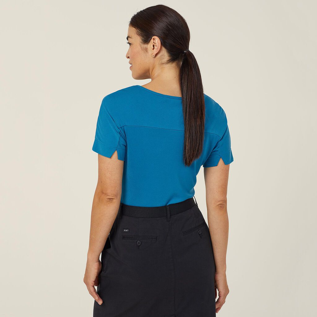 NNT CATUHN Matt Jersey Boat Neck Short Sleeve Top