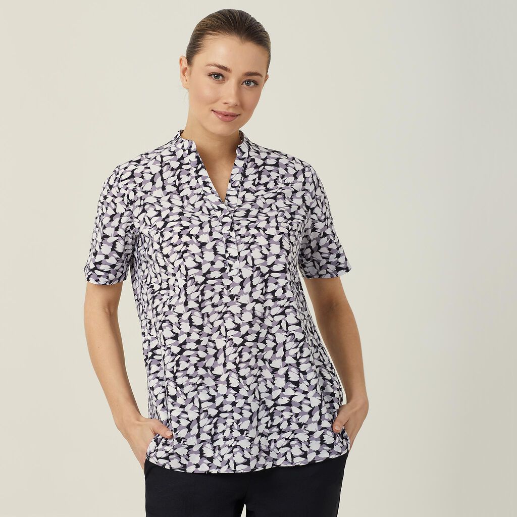 NNT CATUHU Petal Print Short Sleeve Tunic