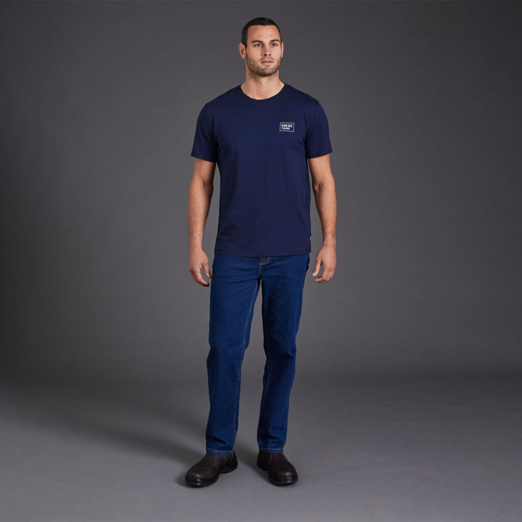 KingGee K03390 Stretch Denim Work Jeans-Stonewash