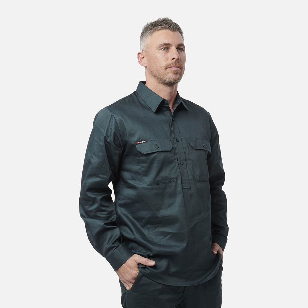 KingGee K04020 Closed Front Drill Shirt L/S