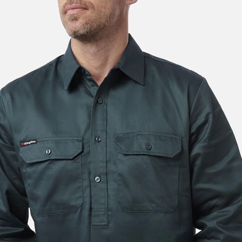 KingGee K04020 Closed Front Drill Shirt L/S