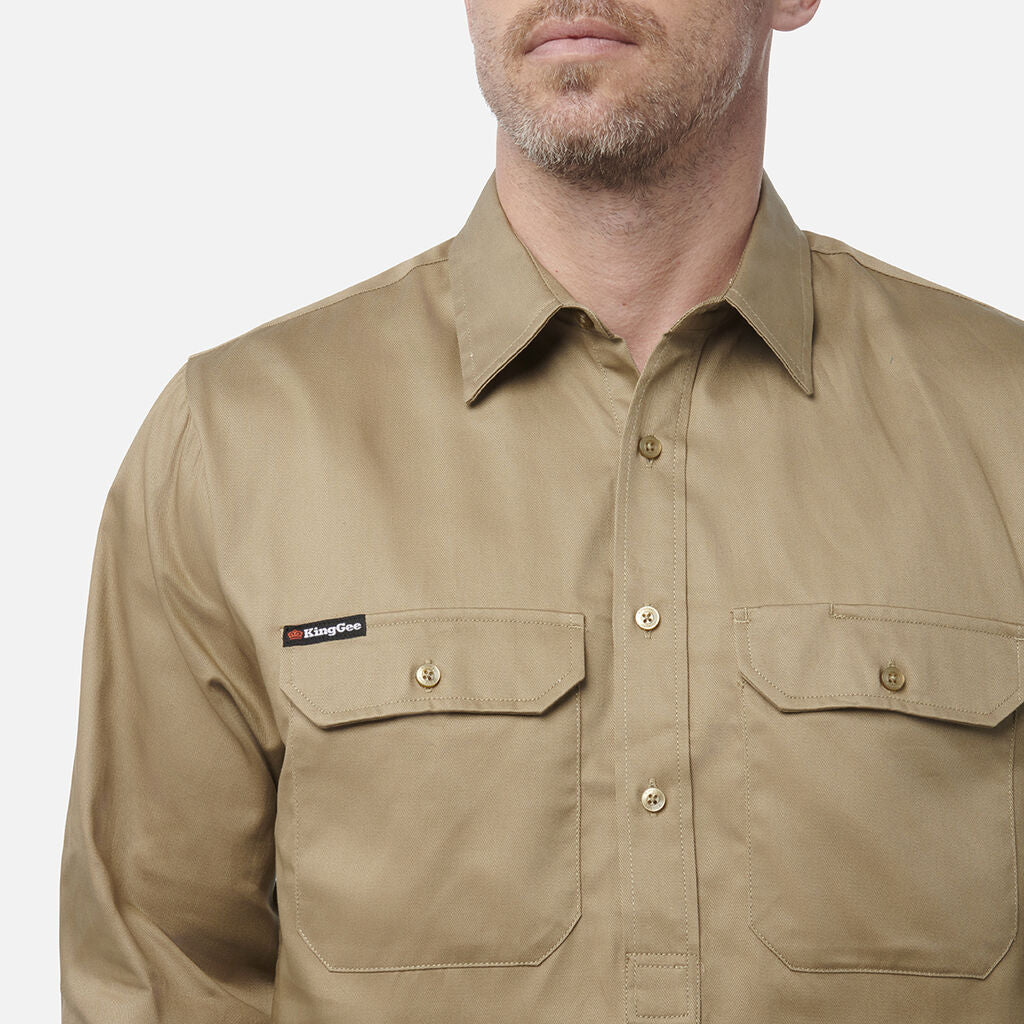 KingGee K04020 Closed Front Drill Shirt L/S