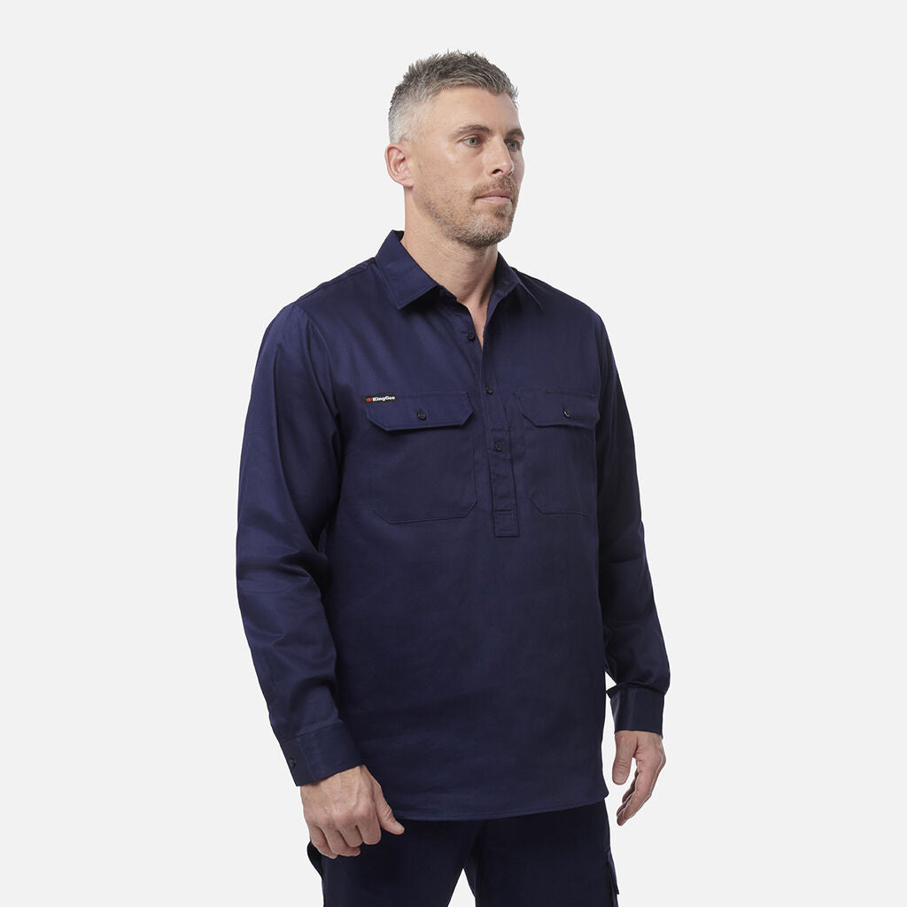 KingGee K04020 Closed Front Drill Shirt L/S