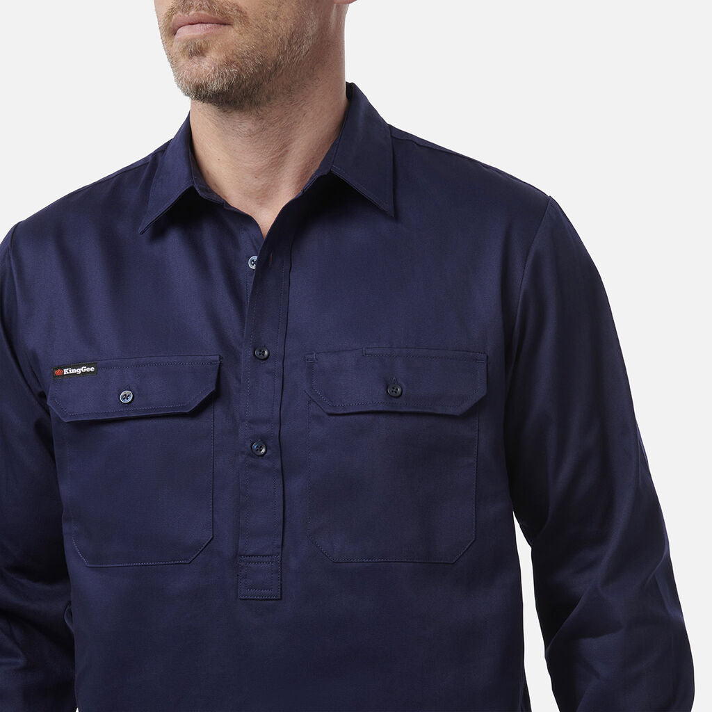 KingGee K04020 Closed Front Drill Shirt L/S