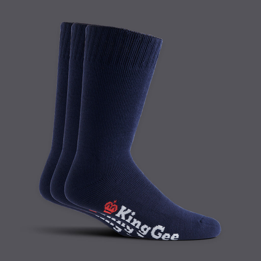 KingGee K09002 Bamboo Work Socks 3 Pack Size-7-12