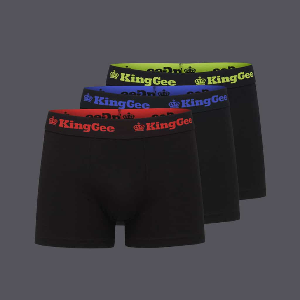 KingGee K09023 King Gee Cotton Trunk 3 Pack-Black