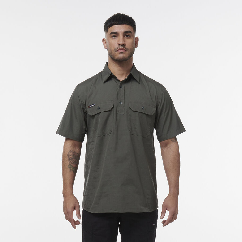 KingGee K14032 Men's Workcool Vented Closed Front Shirt Short Sleeve