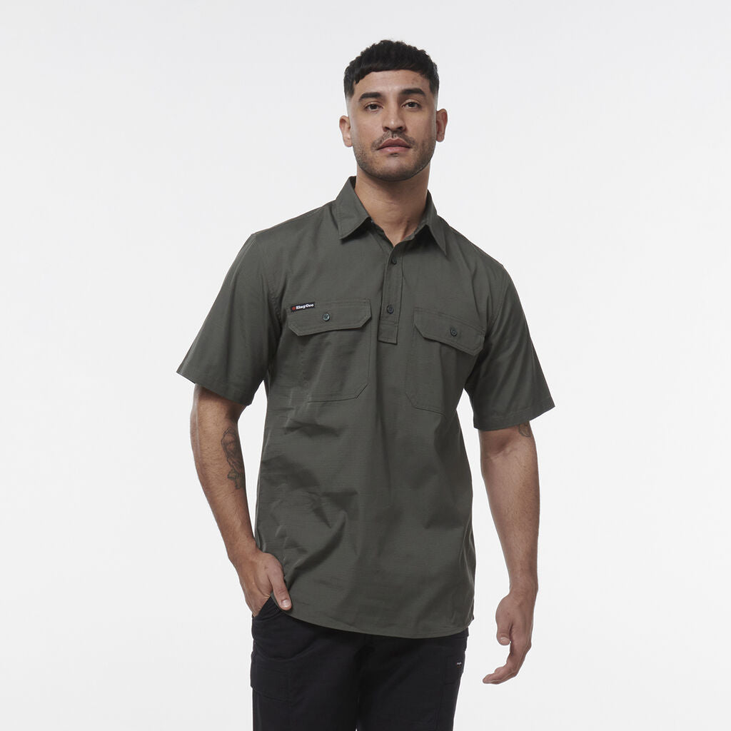 KingGee K14032 Men's Workcool Vented Closed Front Shirt Short Sleeve