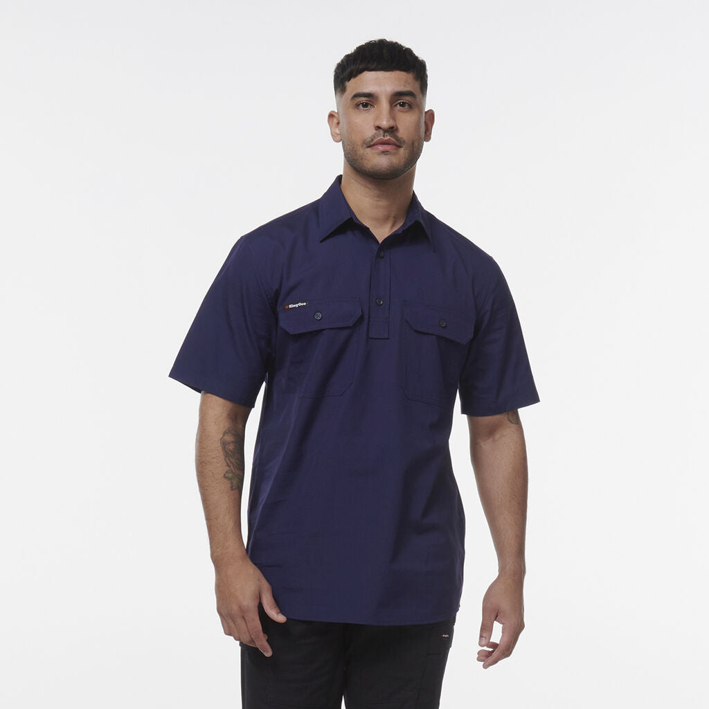 KingGee K14032 Men's Workcool Vented Closed Front Shirt Short Sleeve