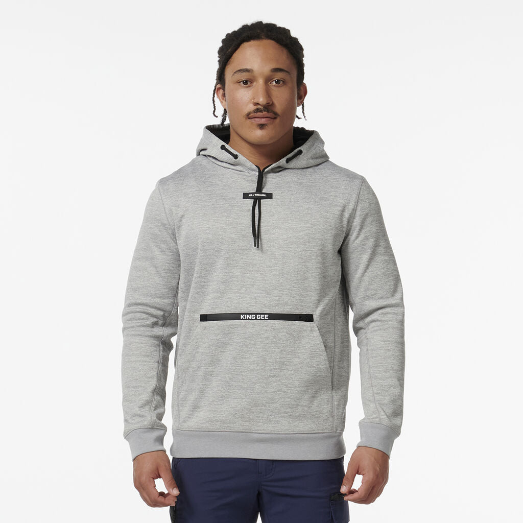 KingGee K15014 Trademark Tech Hoodie-Grey Marle