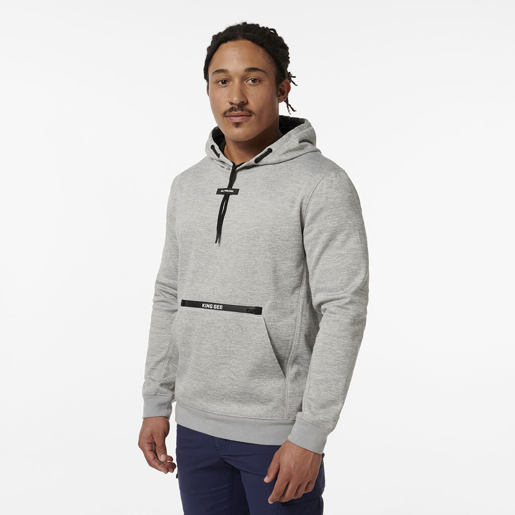 KingGee K15014 Trademark Tech Hoodie-Grey Marle